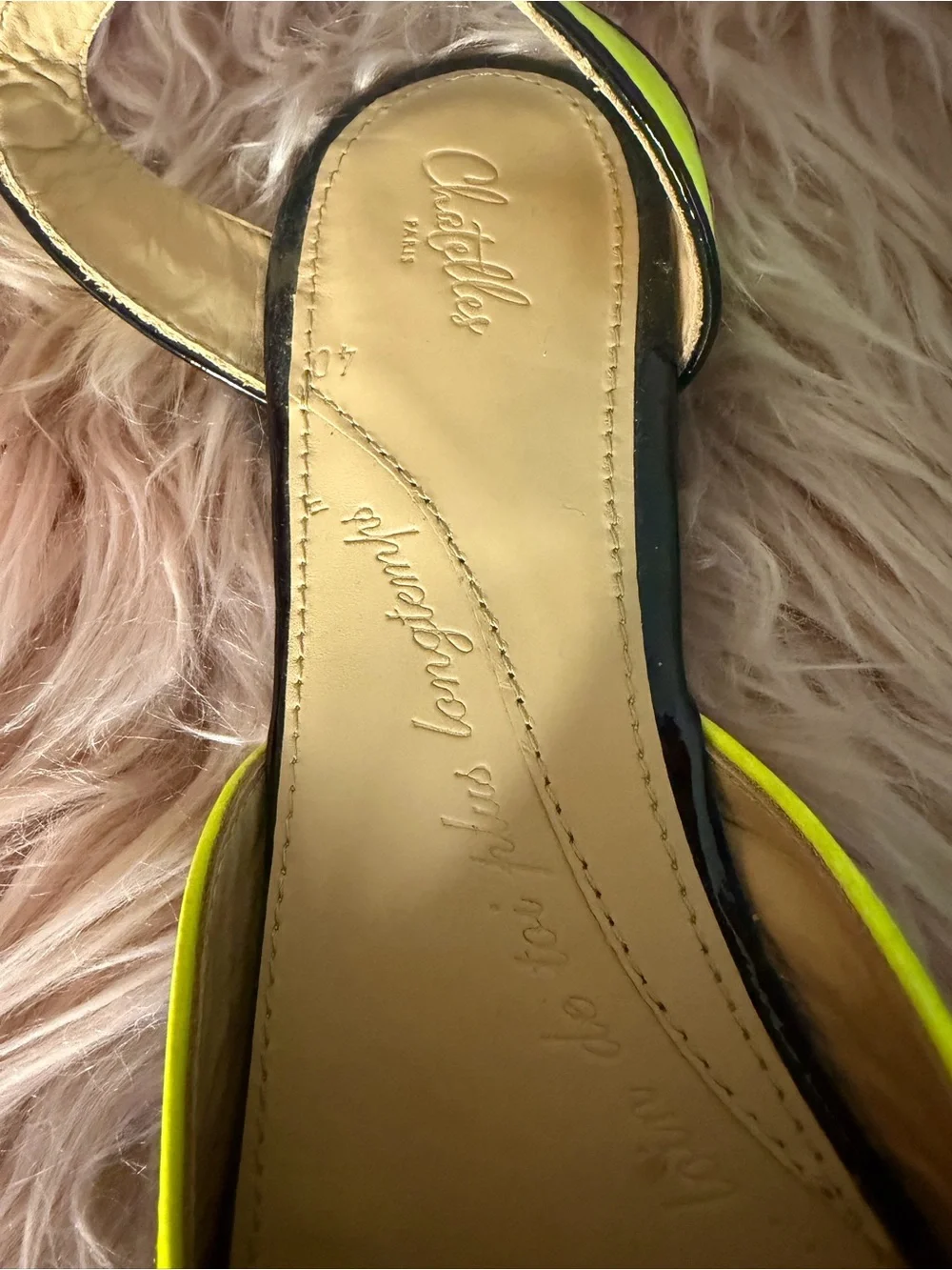 Anthropologie Chatelles Paris Ankle Strap Loafer Sandals Patent Leather Size 40